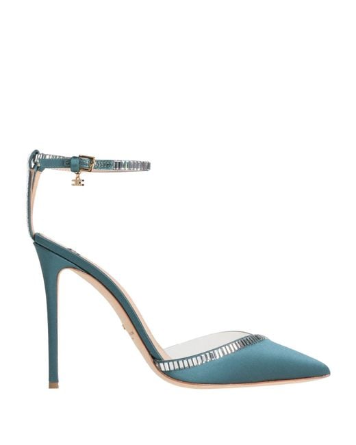 Elisabetta Franchi Blue Deep Pumps Textile Fibers