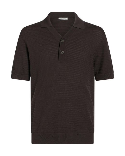 Paolo Pecora Black Polo Shirts for men