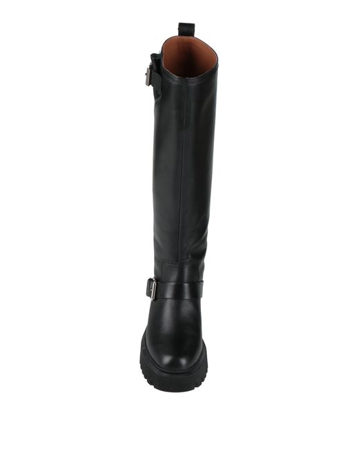 Maje Black Boot Leather