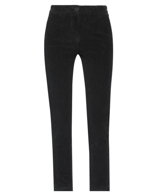 White Wise Black Pants Cotton, Elastane