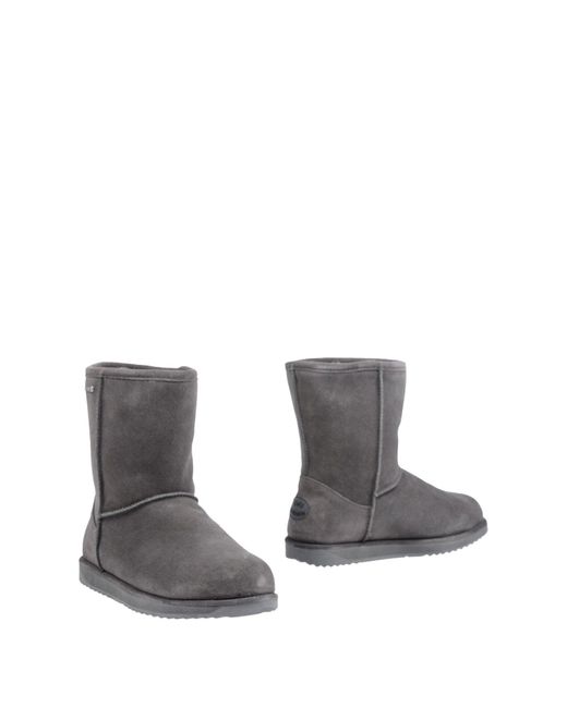 EMU Gray Ankle Boots