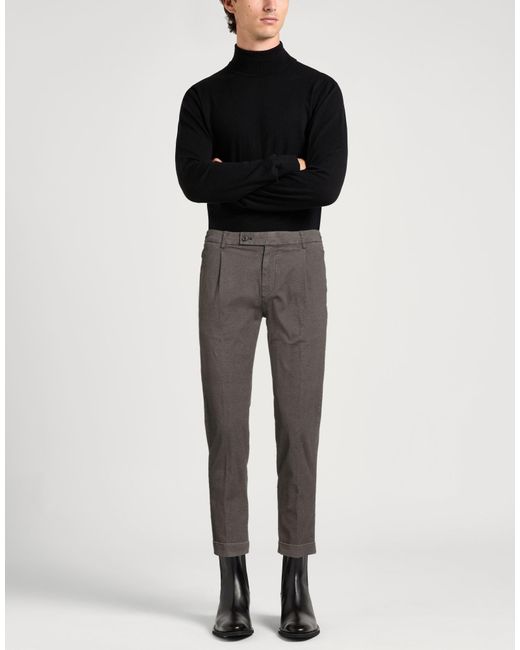 Berwich Gray Vissuto Khaki Pants Cotton, Lyocell, Elastane for men