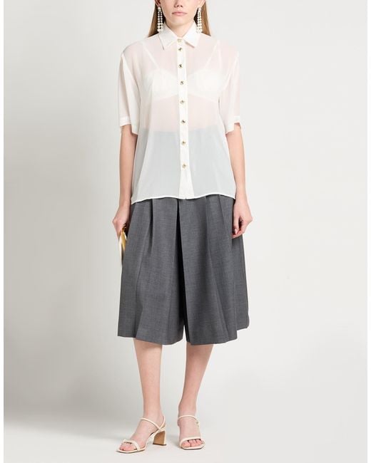 Gaelle Paris White Shirt Cotton, Polyester