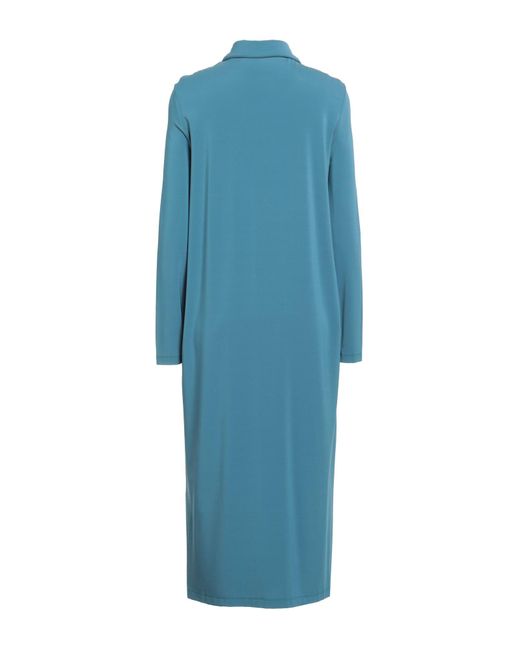 Max Mara Blue Midi Dress Viscose, Elastane