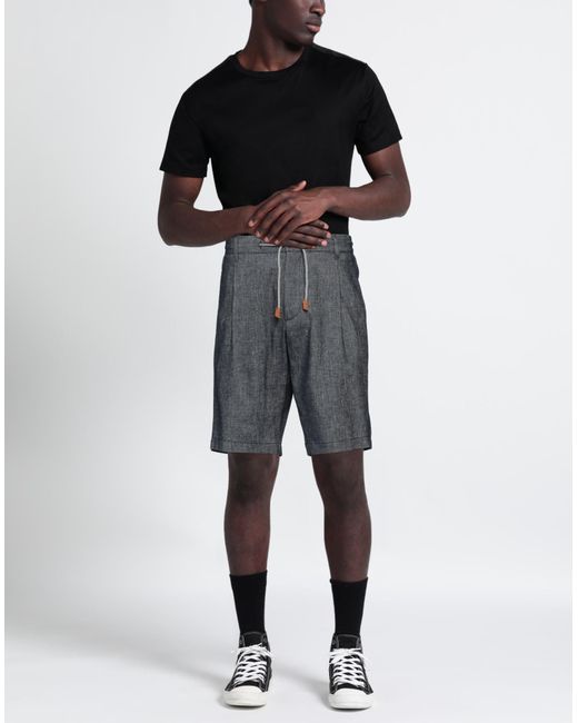 Eleventy Gray Denim Shorts for men