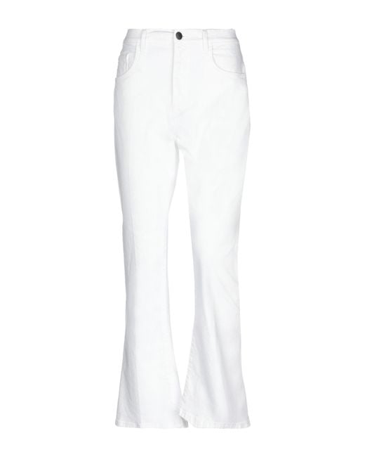 Jucca Denim Pants in White - Save 17% - Lyst