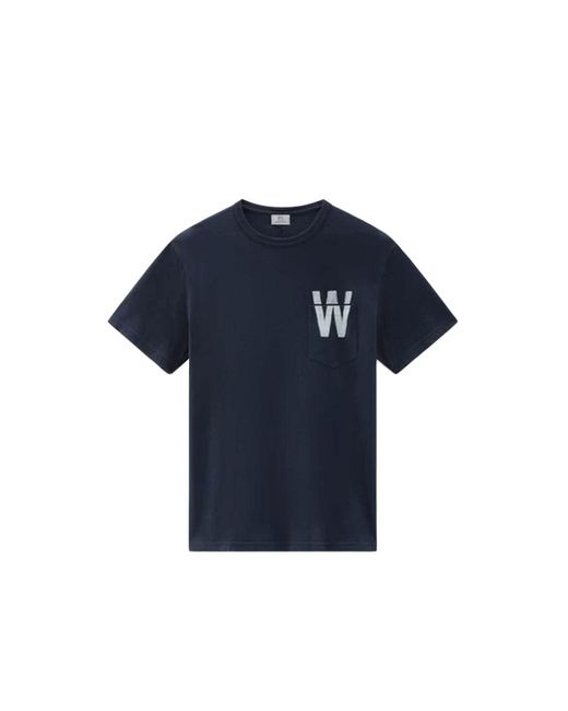Camiseta Woolrich de hombre de color Blue