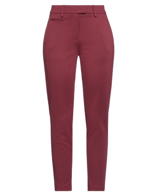 Dondup Red Pants Viscose, Polyamide, Elastane