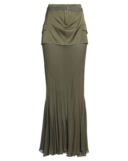 Aniye By Green Military Maxi Skirt Viscose