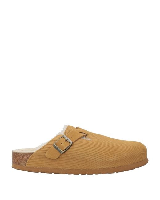 Birkenstock Brown Mustard Mules & Clogs Shearling