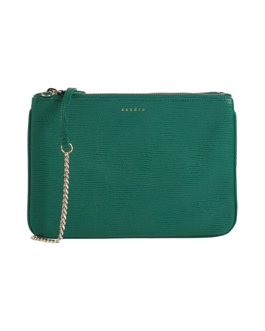Sandro Green Cross-Body Bag Calfskin, Copper