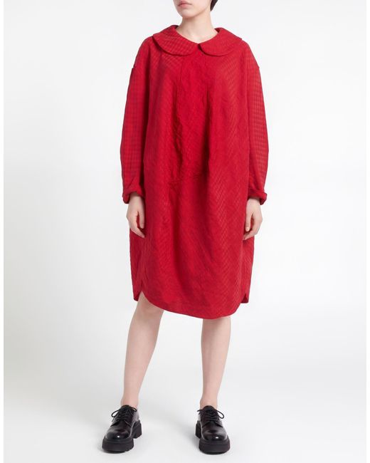Comme des Garçons Red Midi Dress Polyester