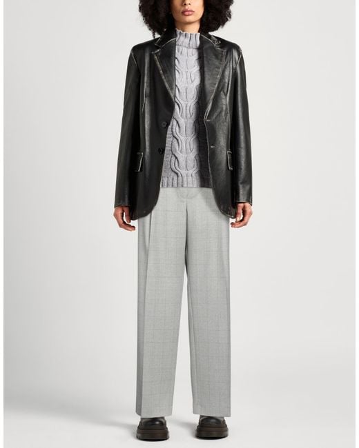 Dries Van Noten Gray Light Pants Wool