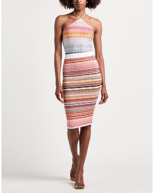 Missoni Pink Midi Skirt Cotton, Viscose, Polyamide, Elastane