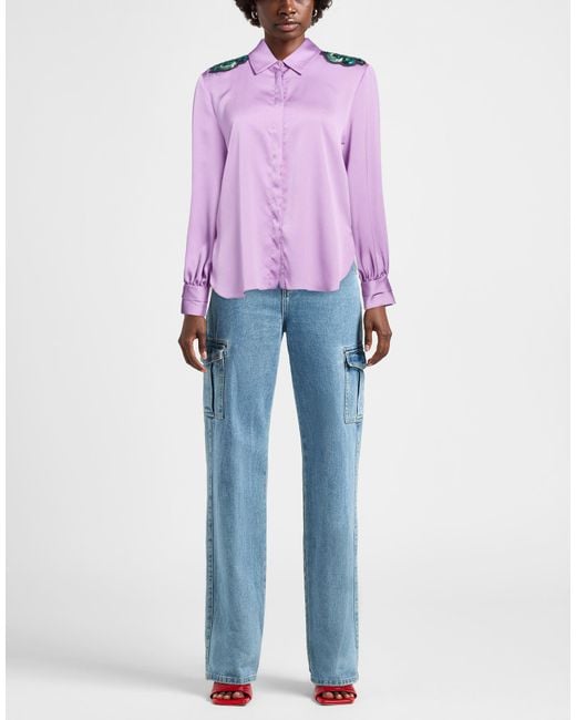Hanita Purple Lilac Shirt Polyester