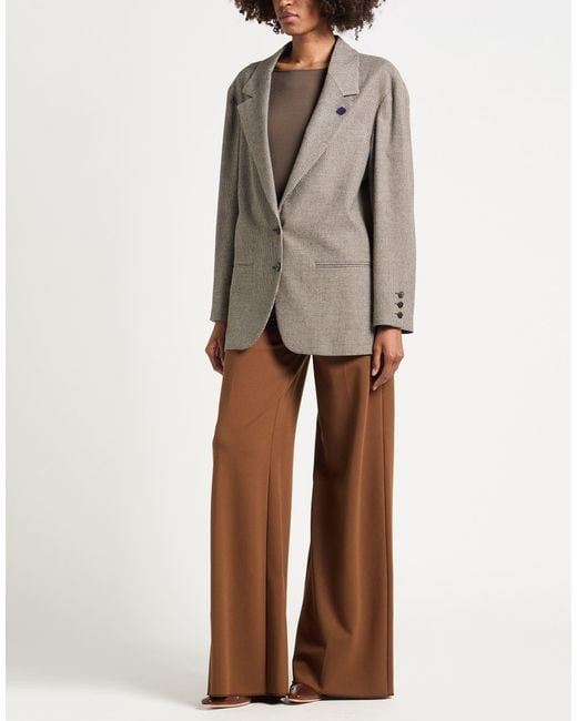 Lardini Brown Blazer Viscose, Wool, Polyester, Elastane