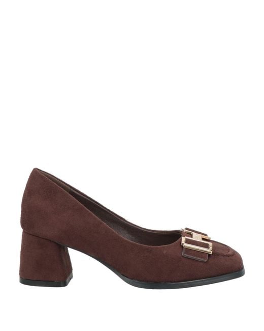 Gai Mattiolo Brown Pumps Textile Fibers
