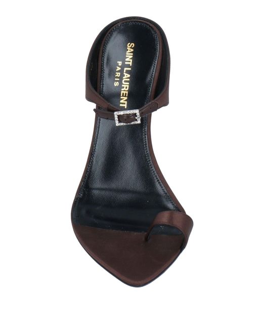 Saint Laurent Black Thong Sandal