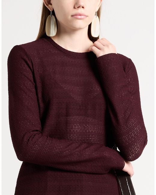 Rag & Bone Brown Burgundy Sweater Polyester, Elastane