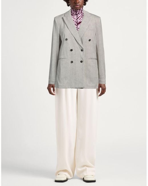 Circolo 1901 Gray Blazer Cotton, Elastane