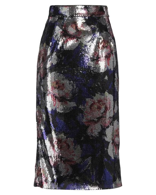 Dolce & Gabbana Black Midi Skirt Polyester