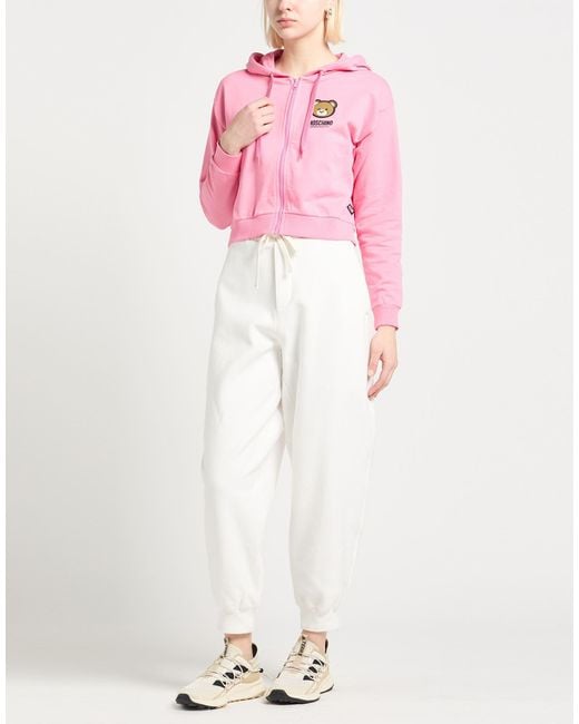 Moschino Pink Sweatshirt Cotton, Elastane