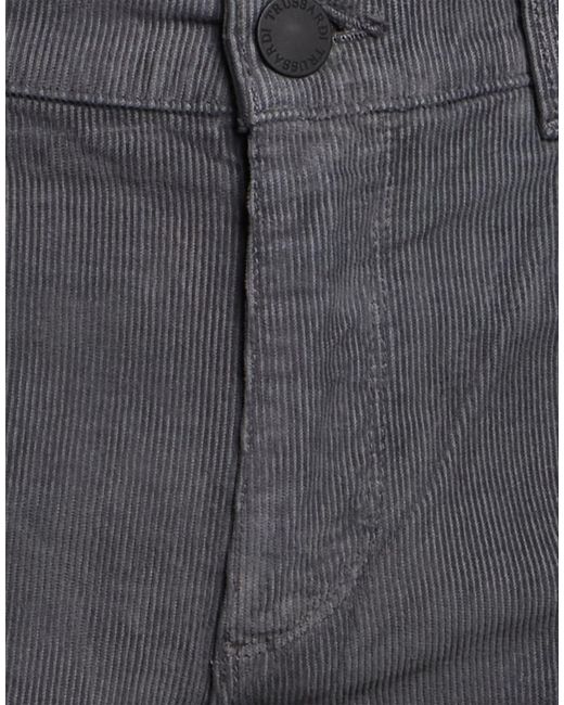 Trussardi Gray Pants Cotton, Elastane for men