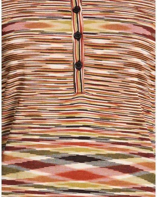 Missoni Brown Polo Shirt Wool, Polyamide, Elastane