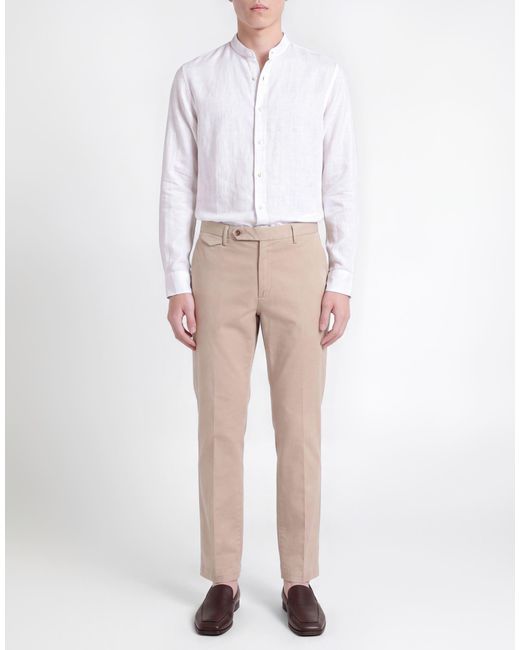 Paoloni Natural Pants Cotton, Elastane for men