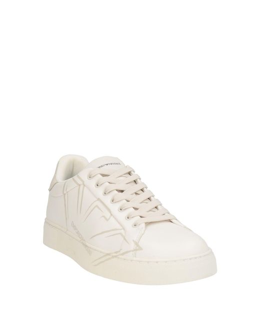 Emporio Armani Natural Sneakers Cow Leather for men