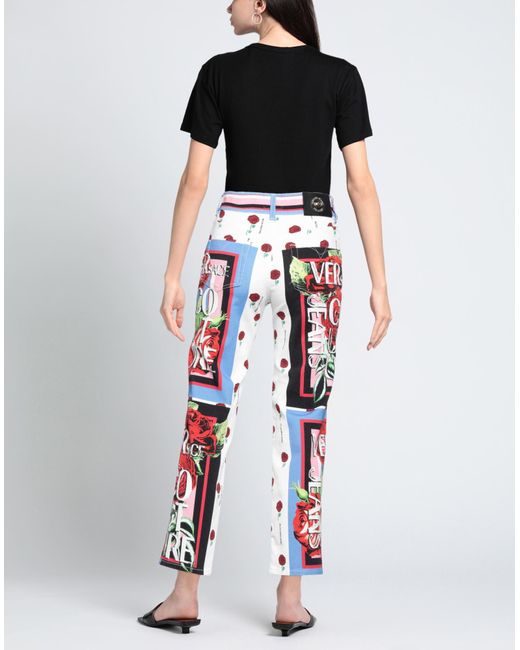 Pantalon en jean Versace en coloris White