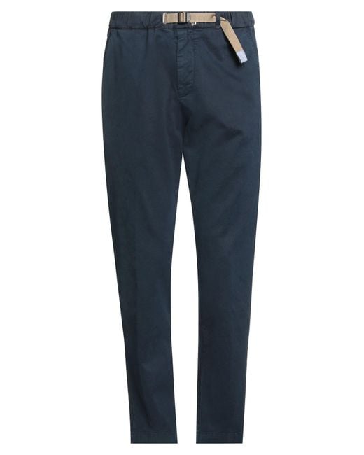 White Sand Blue Pants Cotton, Elastane for men