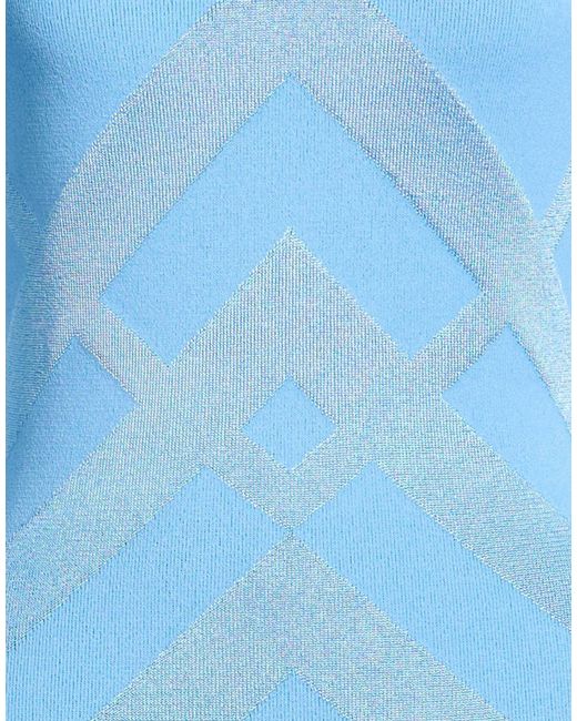 Burberry Blue Mini Dress Viscose, Polyamide, Polyester, Elastane