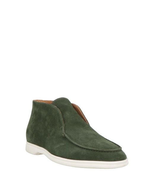Giovanni Conti Green Ankle Boots Leather for men