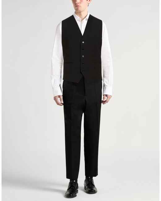 Daniele Alessandrini Black Waistcoat for men