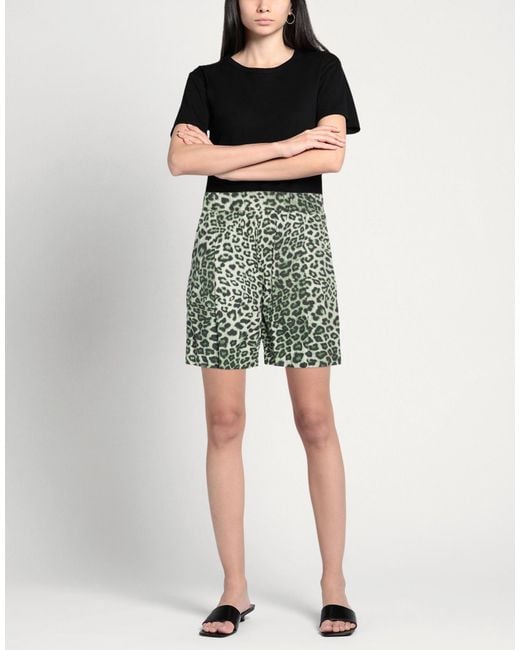 A PAPER KID Green Shorts & Bermuda Shorts