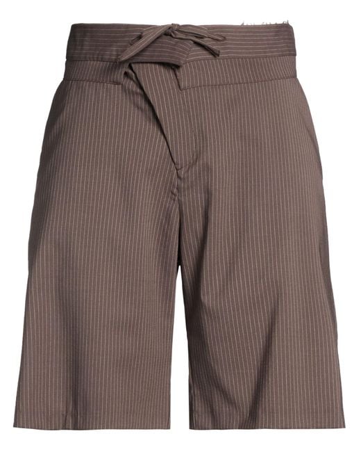 OTTOLINGER Brown Shorts & Bermuda Shorts Polyester, Virgin Wool, Elastane