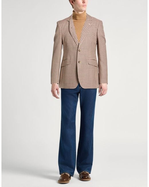 PT Torino Brown Blazer Virgin Wool for men