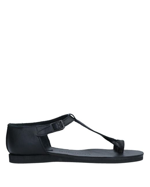 Yohji Yamamoto Black Toe Strap Sandals