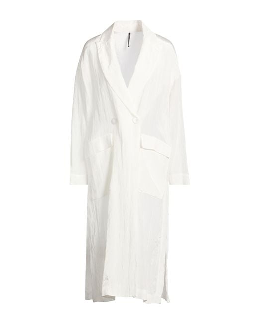 Pierantonio Gaspari White Overcoats & Trench Coats