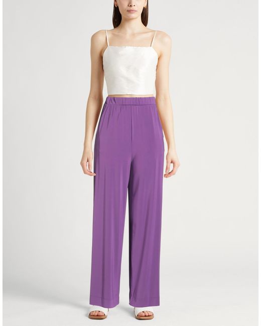 Max Mara Purple Pants Viscose, Elastane