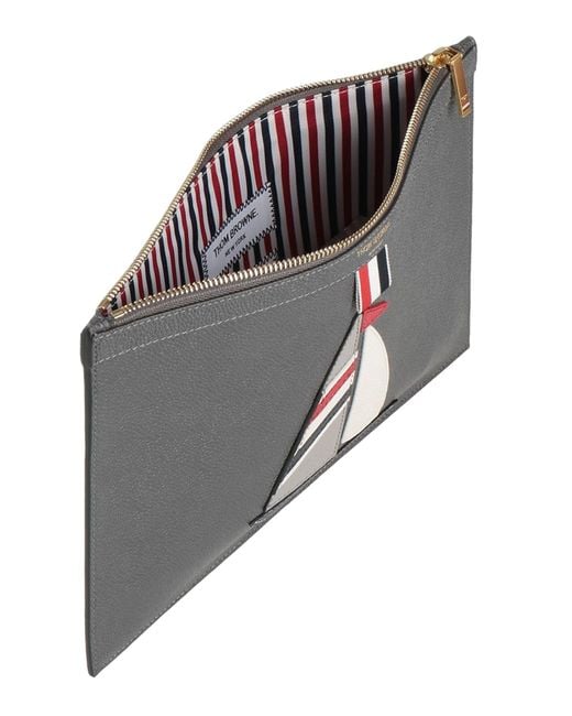Thom Browne Gray Handbag Leather for men