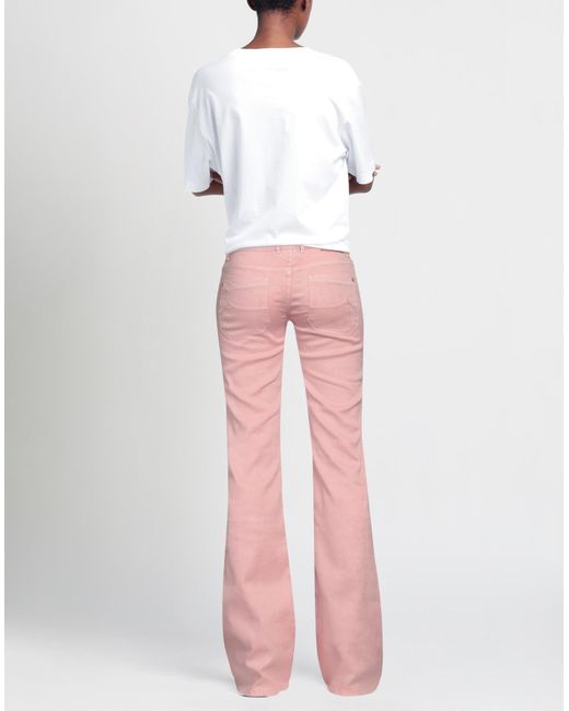 Jacob Coh?n Pink Jeans Linen, Cotton, Elastane