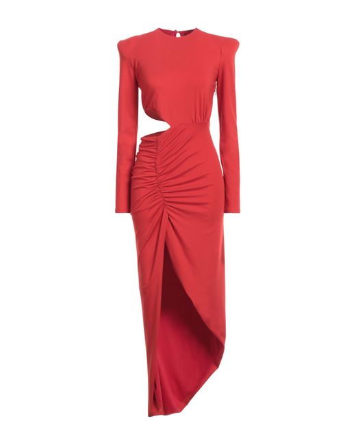 ACTUALEE Red Midi Dress