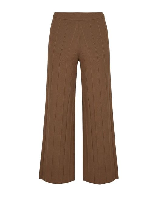 Max Mara Brown Pants Viscose, Polyamide