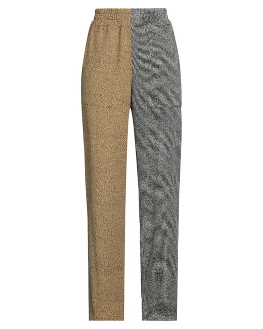 (DI)VISION Gray Pants Cotton, Viscose, Polyamide