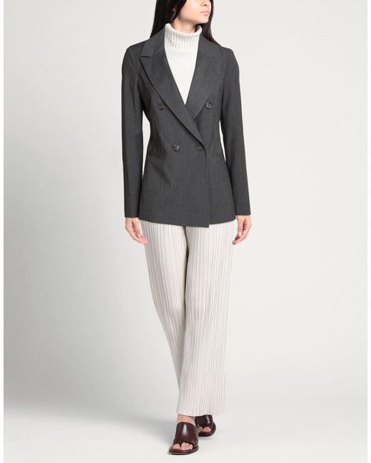 Soallure Black Blazer Polyester, Viscose, Virgin Wool, Elastane