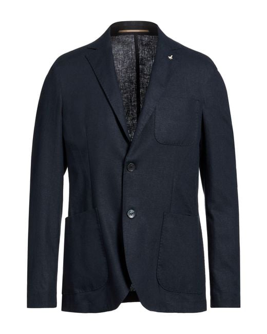 AT.P.CO Blue Blazer Linen, Viscose for men