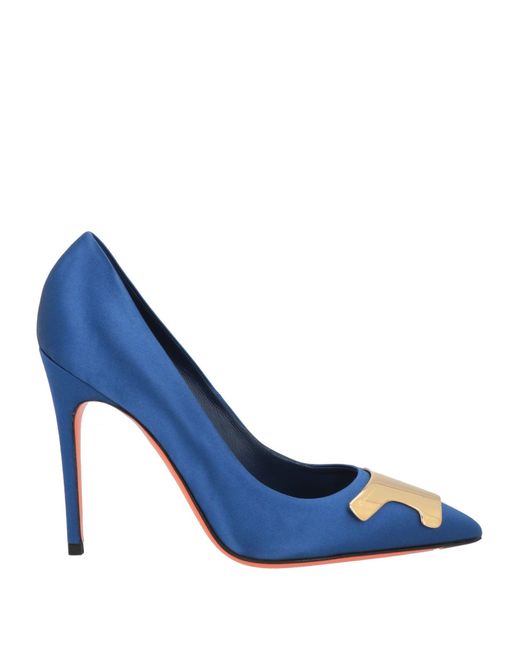Santoni Blue Pumps Leather