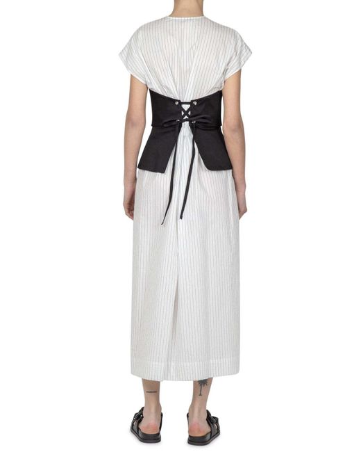 Tela White Midi-Kleid